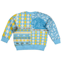 Personalized St Lucia Cricket Christmas Kid Ugly Christmas Sweater Merry Xmas Kings - Wonder Print Shop