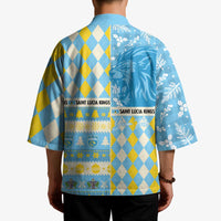 Personalized St Lucia Cricket Christmas Kimono Merry Xmas Kings - Wonder Print Shop