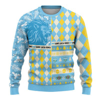 Personalized St Lucia Cricket Christmas Ugly Christmas Sweater Merry Xmas Kings - Wonder Print Shop