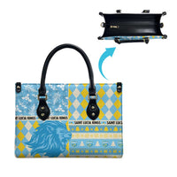 St Lucia Cricket Christmas Leather Bag Merry Xmas Kings - Wonder Print Shop