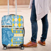 St Lucia Cricket Christmas Luggage Cover Merry Xmas Kings - Wonder Print Shop