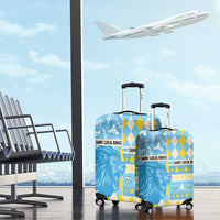 St Lucia Cricket Christmas Luggage Cover Merry Xmas Kings - Wonder Print Shop