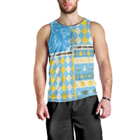 Personalized St Lucia Cricket Christmas Men Tank Top Merry Xmas Kings - Wonder Print Shop