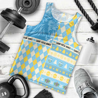 Personalized St Lucia Cricket Christmas Men Tank Top Merry Xmas Kings - Wonder Print Shop
