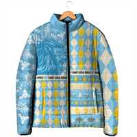 Personalized St Lucia Cricket Christmas Padded Jacket Merry Xmas Kings - Wonder Print Shop
