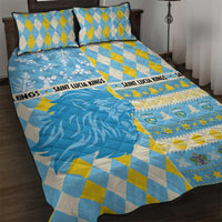 St Lucia Cricket Christmas Quilt Bed Set Merry Xmas Kings - Wonder Print Shop