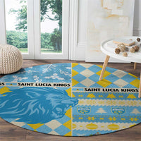 St Lucia Cricket Christmas Round Carpet Merry Xmas Kings - Wonder Print Shop