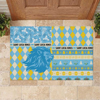 St Lucia Cricket Christmas Rubber Doormat Merry Xmas Kings - Wonder Print Shop