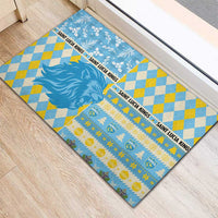 St Lucia Cricket Christmas Rubber Doormat Merry Xmas Kings - Wonder Print Shop