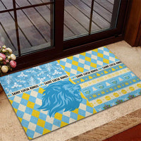St Lucia Cricket Christmas Rubber Doormat Merry Xmas Kings - Wonder Print Shop