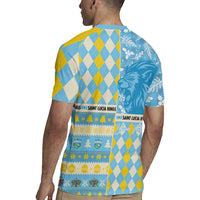Personalized St Lucia Cricket Christmas Rugby Jersey Merry Xmas Kings - Wonder Print Shop