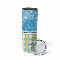 Personalized St Lucia Cricket Christmas Skinny Tumbler Merry Xmas Kings - Wonder Print Shop