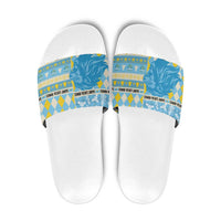 St Lucia Cricket Christmas Slide Sandals Merry Xmas Kings - Wonder Print Shop