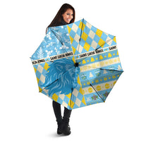 St Lucia Cricket Christmas Umbrella Merry Xmas Kings - Wonder Print Shop