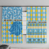 St Lucia Cricket Christmas Window Curtain Merry Xmas Kings - Wonder Print Shop