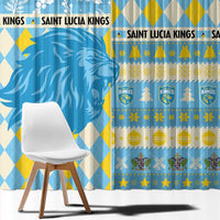 St Lucia Cricket Christmas Window Curtain Merry Xmas Kings - Wonder Print Shop
