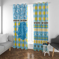 St Lucia Cricket Christmas Window Curtain Merry Xmas Kings - Wonder Print Shop