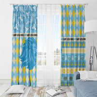 St Lucia Cricket Christmas Window Curtain Merry Xmas Kings - Wonder Print Shop