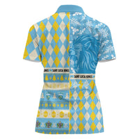 Personalized St Lucia Cricket Christmas Women Polo Shirt Merry Xmas Kings - Wonder Print Shop