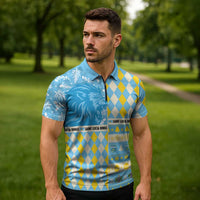 Personalized St Lucia Cricket Christmas Zipper Polo Shirt Merry Xmas Kings - Wonder Print Shop