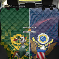 South Africa And United States Rugby Back Car Seat Cover 2023 Springboks Combine Eagles - Wonder Print Shop