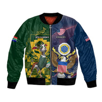 South Africa And United States Rugby Bomber Jacket 2023 Springboks Combine Eagles - Wonder Print Shop