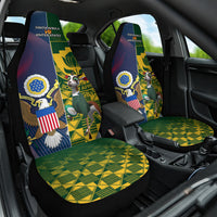South Africa And United States Rugby Car Seat Cover 2023 Springboks Combine Eagles - Wonder Print Shop