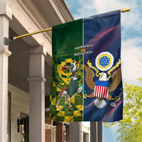 South Africa And United States Rugby Garden Flag 2023 Springboks Combine Eagles - Wonder Print Shop