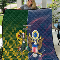 South Africa And United States Rugby Quilt 2023 Springboks Combine Eagles - Wonder Print Shop