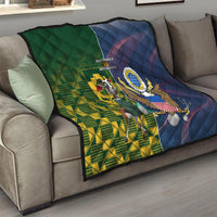 South Africa And United States Rugby Quilt 2023 Springboks Combine Eagles - Wonder Print Shop