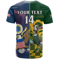 Custom South Africa And United States Rugby T Shirt 2023 Springboks Combine Eagles - Wonder Print Shop