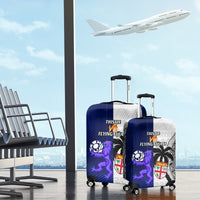 Fiji And Scotland Rugby Luggage Cover Fijian Tapa Pattern With Thistle - Wonder Print Shop