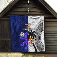 Fiji And Scotland Rugby Quilt Fijian Tapa Pattern With Thistle - Wonder Print Shop