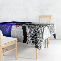 Fiji And Scotland Rugby Tablecloth Fijian Tapa Pattern With Thistle - Wonder Print Shop