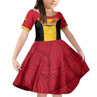 Custom Papua New Guinea Rubgby Family Matching Mermaid Dress and Hawaiian Shirt Pacific 2023 Go PNG Kumuls - Wonder Print Shop