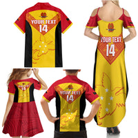 Custom Papua New Guinea Rubgby Family Matching Summer Maxi Dress and Hawaiian Shirt Pacific 2023 Go PNG Kumuls - Wonder Print Shop