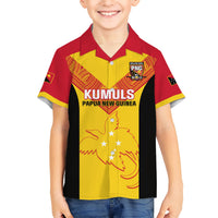 Custom Papua New Guinea Rubgby Kid Hawaiian Shirt Pacific 2023 Go PNG Kumuls - Wonder Print Shop
