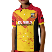 Custom Papua New Guinea Rubgby Kid Polo Shirt Pacific 2023 Go PNG Kumuls - Wonder Print Shop
