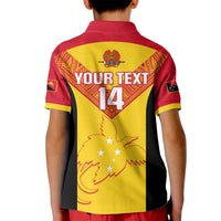 Custom Papua New Guinea Rubgby Kid Polo Shirt Pacific 2023 Go PNG Kumuls - Wonder Print Shop