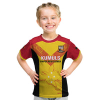 Custom Papua New Guinea Rubgby Kid T Shirt Pacific 2023 Go PNG Kumuls - Wonder Print Shop