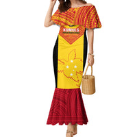 Custom Papua New Guinea Rubgby Mermaid Dress Pacific 2023 Go PNG Kumuls - Wonder Print Shop