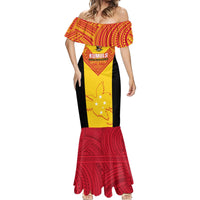 Custom Papua New Guinea Rubgby Mermaid Dress Pacific 2023 Go PNG Kumuls - Wonder Print Shop