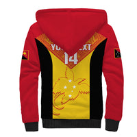 Custom Papua New Guinea Rubgby Sherpa Hoodie Pacific 2023 Go PNG Kumuls - Wonder Print Shop