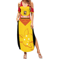 Custom Papua New Guinea Rubgby Summer Maxi Dress Pacific 2023 Go PNG Kumuls - Wonder Print Shop