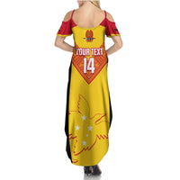 Custom Papua New Guinea Rubgby Summer Maxi Dress Pacific 2023 Go PNG Kumuls - Wonder Print Shop