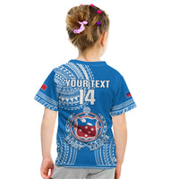 Custom Samoa Rugby Kid T Shirt Pacific 2023 Go Toa Samoa - Wonder Print Shop