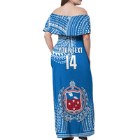 Custom Samoa Rugby Off Shoulder Maxi Dress Pacific 2023 Go Toa Samoa - Wonder Print Shop