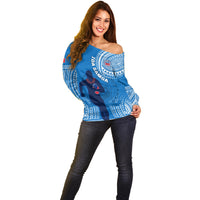Custom Samoa Rugby Off Shoulder Sweater Pacific 2023 Go Toa Samoa - Wonder Print Shop