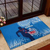 Samoa Rugby Rubber Doormat Pacific 2023 Go Toa Samoa - Wonder Print Shop