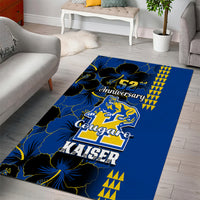 Hawaii Kaiser High School Area Rug Kakau Mix Hibiscus Happy 52nd Anniversary - Wonder Print Shop